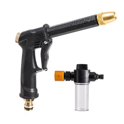 Hochdruck Sprühwasserpistole Tragbare Autowascher Einstellbare Gartenbewässerungsschlauchdüse Sprinkler Schaumlanze Reinigungswerkzeug-Set