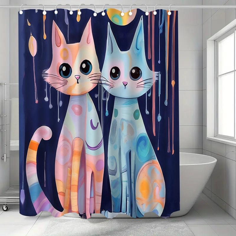 

Marine Animals Whales Washable Dirt-Resistant Shower Curtain Shower Head Waterproof Polyester Bath Curtain For Home Decor 80x130CM