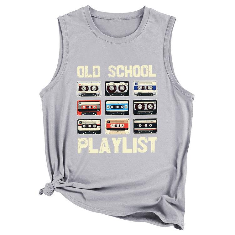 Regata Feminina Old School Playlist Sem Mangas - Moda de Verão