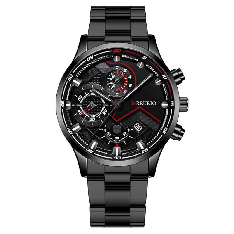 

Mens Fashion Business Watch With Calendar Function And Stainless Steel Band For Elegant Wear Style A