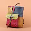 Retro Genuine Leather Colored Polished Old Cowhide Backpack Bucket Bag Casual Women'S Backpack