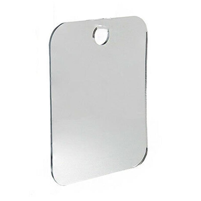 Square Mirror Bathroom Shower Suction Mount Portable Anti Fog Handheld