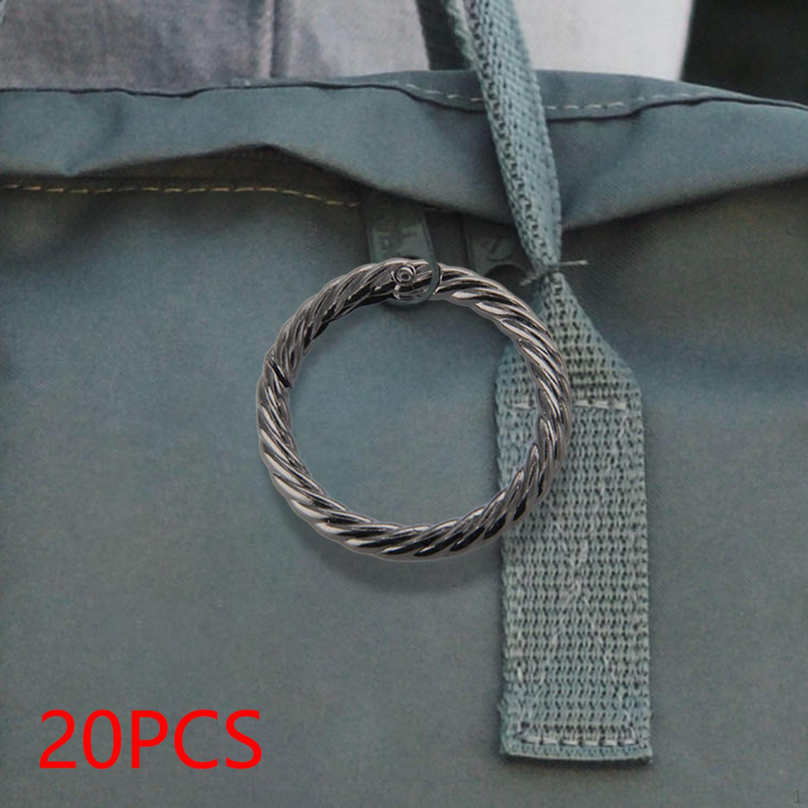 

20 шт. пряжки для кожаных сумок пружинные кольца модные легкие аксессуары своими руками катушки карабин Black