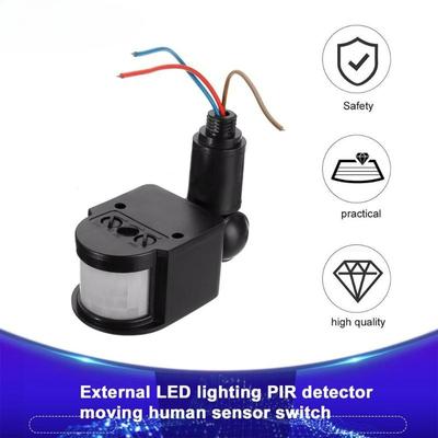 DC12V Automatisk Infrarød PIR Bevegelsessensor LED Bevegelsessensor Veggmontert Timer Utendørs 12 Volt Sensor Lysbryter