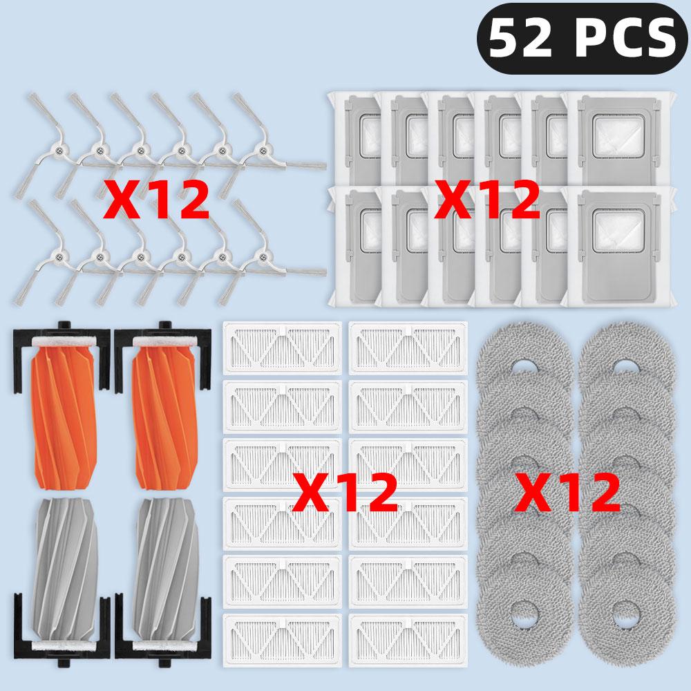 Compatible For ( DJI ROMO P / ROMO S / ROMO A ) Spare Parts Accessories Roller Side Brush HEPA Filter Mop Pad Dust Bag