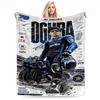 Japanese Motorcycle Racer Design Keep Warm -Flannel Blanket for Bedroom, Living Room, Sofa, and Nap