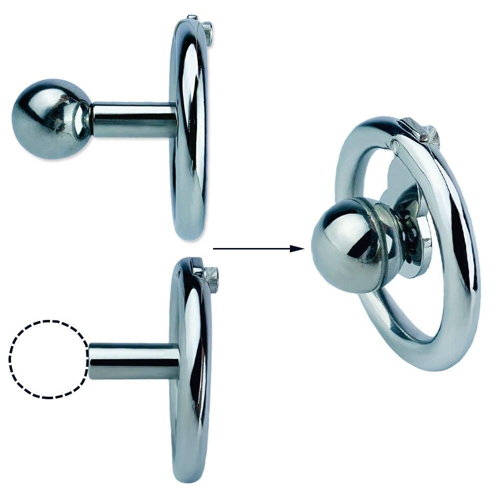 Men's Penis Lock Short Chastity Lock Metal CB Lock Penis Cage Sex Toys Cock Rings Ball Stretcher Stainless Steel BDSM Sissy