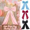 Extra Large Red Bow Christmas Tree Topper Satin Bow With Long Streamers For Home Wedding Party Door Decoration