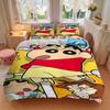 Crayon Shinchan Adventure Print 3Pcs Bedding Setduvet Cover With 2 Bedropillowcase Home Birthday Gift