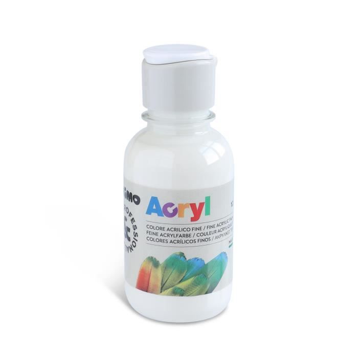 Flacon 125ml Peinture Acrylique Fine Bouchon Flux Control ivoire 291