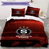 AC Sparta Praha Muster Bettwäsche Steppset Bettbezug Kissenbezug Heimdekoration Geburtstagsgeschenk (1 Bettbezug + 2 Kissenbezüge (ohne Füllung))