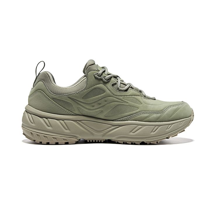 SAUCONY Cyber Web Lace-Up Durable Low-Top Running Shoes Unisex Running Shoes Gray Green S79054-2