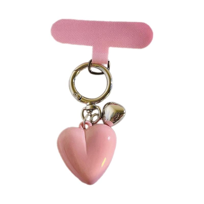 Cute Love Heart Pendant Pendant Keychain Stylish Keyring for Women Girls Bag Charm Elegant Purse Backpack Accessory