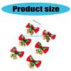 J0MC 12Pcs Small Christmas Tree Bows Christmas Bows with Bells Christmas Wreaths Bows