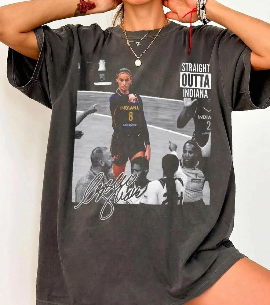 Retro Sophie Cunningham Pointing Meme Basketball Shirt Point God Graphic Tee S