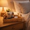 Handmade Imitation Rattan Storage Basket Rectangular Dry Fruit Storage Tray  Living Room