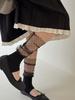 Transparent Mesh Foot Stepping Calf Socks Cover Women'S Lace Splicing Polka Dot Stacking Socks Spring And Summer Thin Half Sole Jk Leg Cover