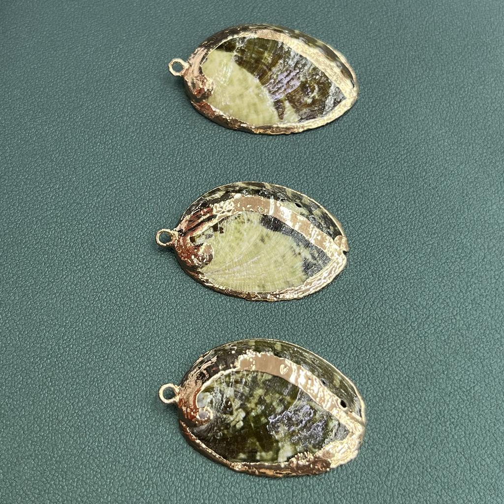 3Pcs, Natural Shell Zinc Alloy Pendant, Marine Style Irregular Charms for DIY Necklace Bracelet Anklet Accessories, Jewelry Making, Home Decor
