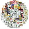 50 New Tarot Card Graffiti Stickers Decorate Car Suitcase Motorcycle Notebook Waterproof