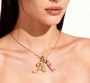 Kreuz Trend Rosa Diamant Schlüsselbein Halskette: Personalisierter 26-Buchstaben-Anhänger im Europäischen & Amerikanischen Mode-Stil