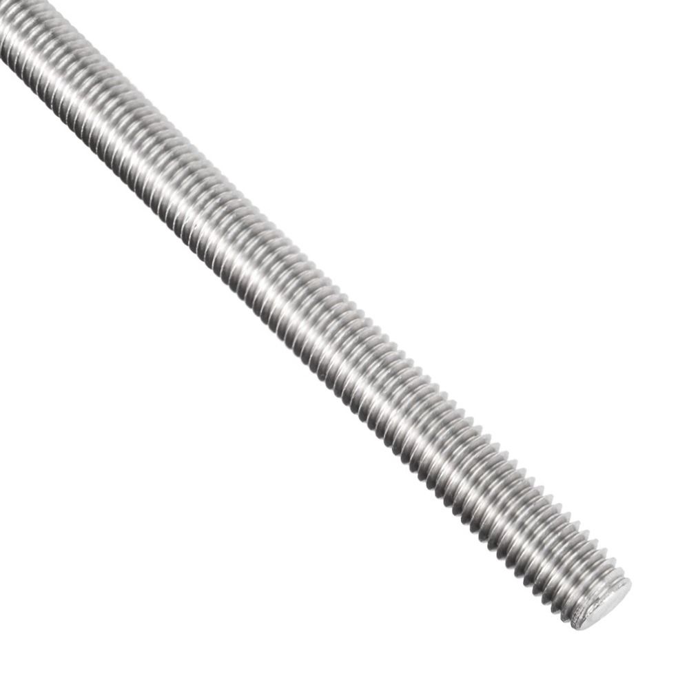 1Pc Round Fully Threaded Rod Silver Tone Bolt Stud Durable Screw Rod Wire  Assembly Fastening