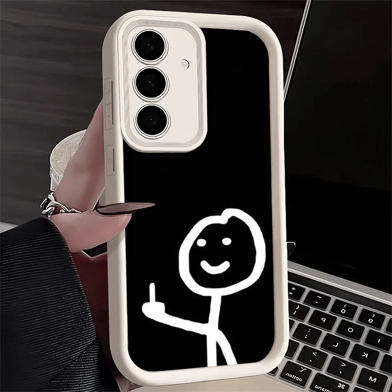 Phone Case for Samsung Galaxy A17 A16 A15 A14 A13 Funny Stickman Matchman A56 A36 A26 A55 A35 A25 A54 A34 A24 A53 A33 A23 A07 A0