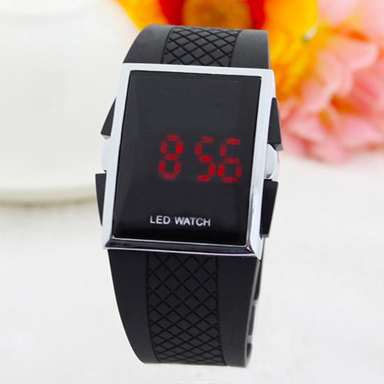 Unisex Fashion LED Digital Display Square Case Cool Sports Casual Wrist Watch