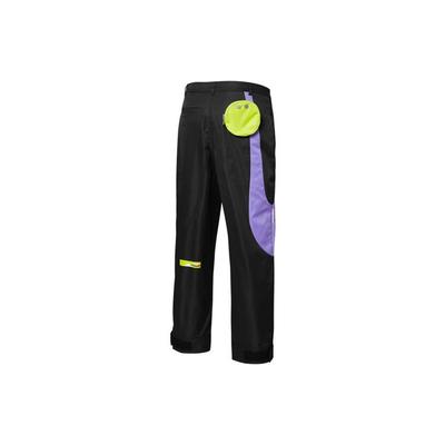Roaringwild X Co-Branded Oversized Woven Casual Pants With Logo Print And Contrast Men Bottoms Black 532592-01