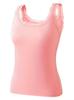 Elegant Lace Trim Women Camisole Solid Color Vest, Lace Patchwork, Round Neck Camisole Women's Top