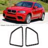 2pcs Left Drive Carbon Fiber Dashboard Air Vent Panel Cover Trim Decoration Fit for X5 X6 E70 E71 2008 2013