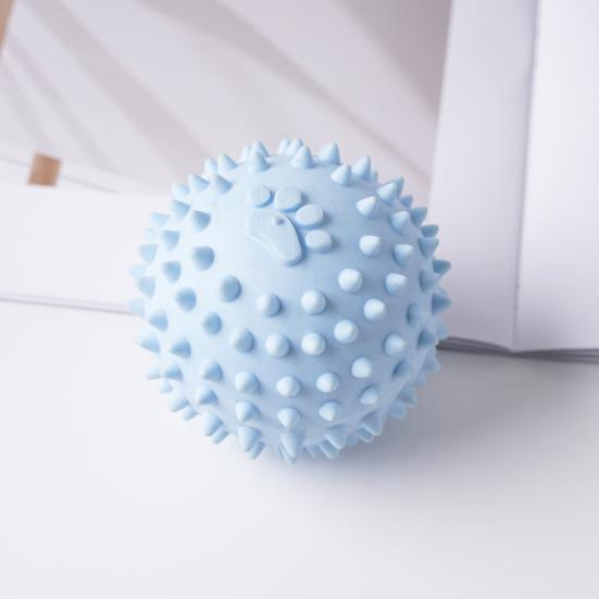 Spiky Ball Dog Toy Squeaky Dog Chew Toy Interactive Puppy Teething Toy Teeth Cleaning Toy for Training Fetch Anxiety Relief