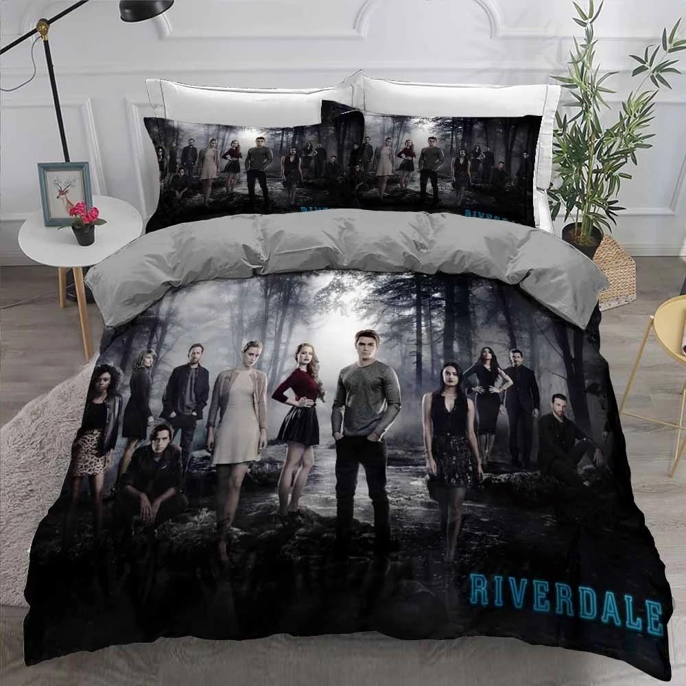 New Movie Riverdale Bedding Set Teens Boys Duvet Cover Set with Pillow Cover Comforter Set Single Queen King Full Size Bed Linen
