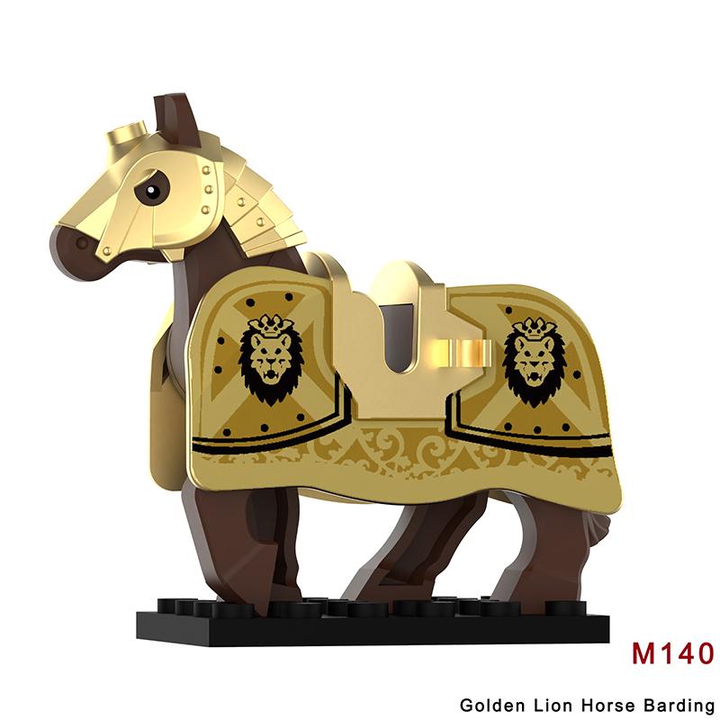 Medieval Castle Soldier Military Accessory Building Blocks Dragon Black Eagle Knight Figures Shield Spear Armor Army Bricks Toy