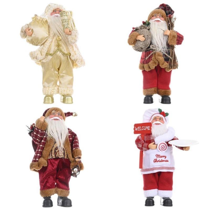 Christmas Decoration Standing Santa Doll Cute Creative Old Man Gift Doll Holiday Decoration