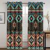 3D Mandala Boho Colorful Curtains Bohemian Flowers Stripes Decor Curtains 2 Panels For Bedroom Living Room Ethnic Vintage Style