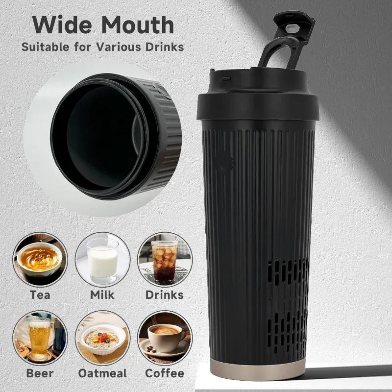 Smart Kyl- och Värmekopp för Bil 2-i-1 Auto Värmande Kylande Dryckesmugg 12V Håll Varmare Kylare Bil Tumbler Mugghållare