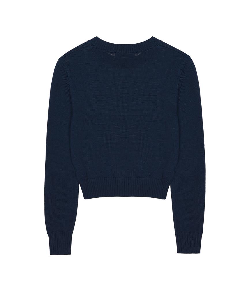 Nigaennikol Nicole Lettering Jaquard Knit_Navy