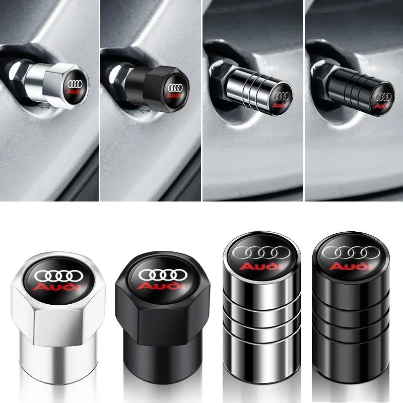4pcs/set Car valve stem caps cover For tt A1 A3 A4 A5 A6 A7 A8 Q2 Q3 Q5 Q7 TT S line S3 S4 S5 S6 R8 RS Car sticker accessories