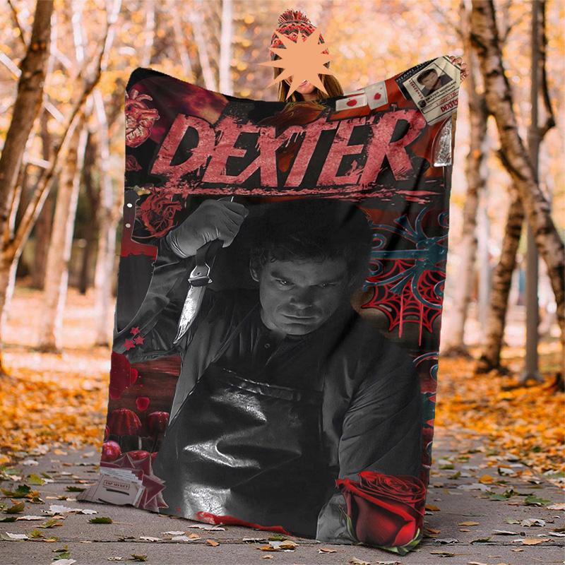Dexter Flannel Blanket Soft Warm All-Season Throw, Design for Camping, Car Travel, Hiking Sofa, Bed, Office Perfect Gift for Parties