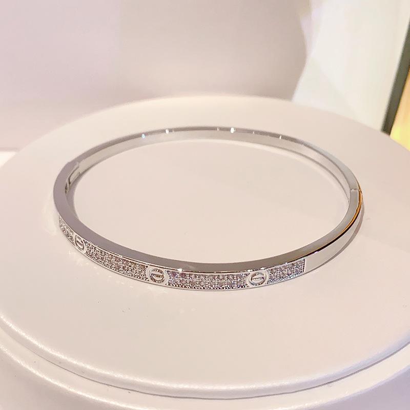 Sparkling Zircon Bracelet, Versatile, Micro-inlaid, High-end, Light Luxury Style Bracelet for Women