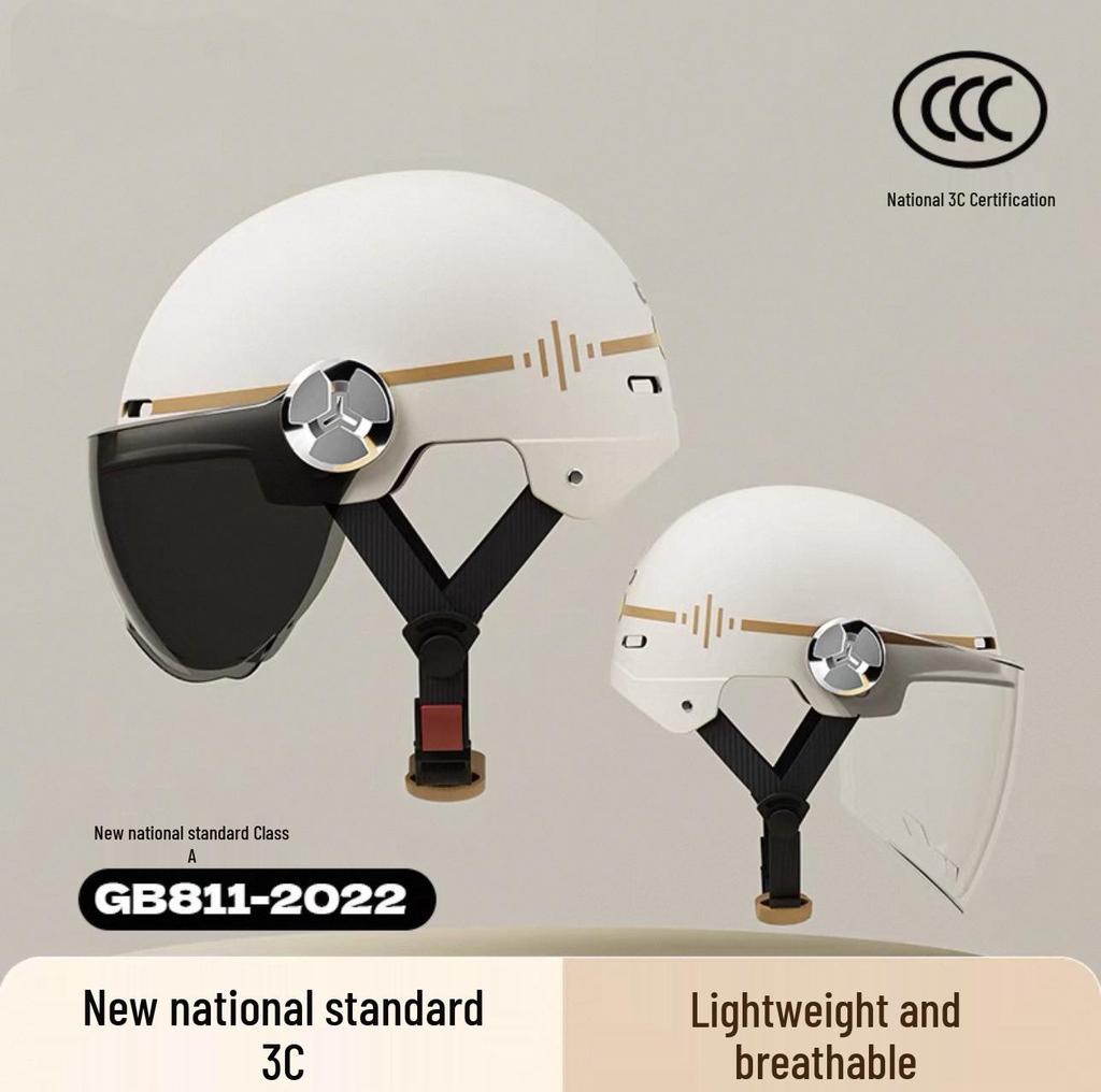 3C Universal Safety Helmet for Electric Scooters & Motorcycles - Summer Half Helmet for Men & Women
