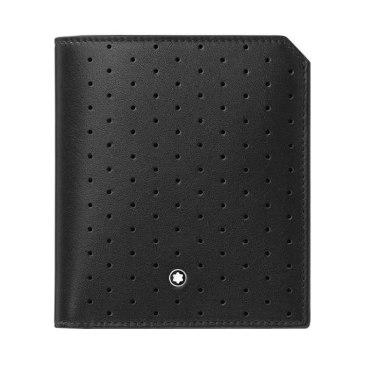 

Montblanc Meisterstück Hexagonal White Star Logo Snap Wallet Card Holder Men wallet Black MB118715 Gift Set(Basic Set+Box+Shopping Bag)