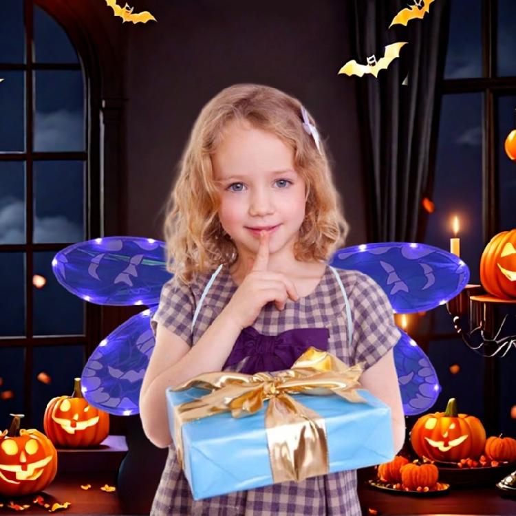 Zikadenflügel Libellenflügel Halloween-Kostüm Flügel Glitzernde Engelsflügel Leuchtende Elfenflügel Prinzessinnenflügel
