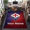 Crystal Velvet Rug Fiorentina FC Print Custom Name Text Floor Mat Home Decor