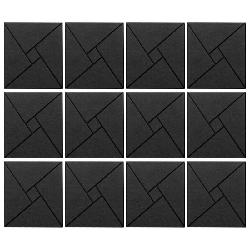12 Pieces Acoustics Foam Wall Tiles Soundproof Foam Panel Square Wall Panels Perfect for Quiet Study Spaces and Library
