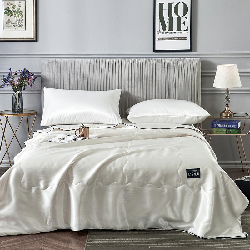 

Роскошное летнее прохладное одеяло из ледяного шелка с кондиционером, одноместное двойное тонкое одеяло, постельное белье, королевский размер, одеяла, стежка 200x230cm