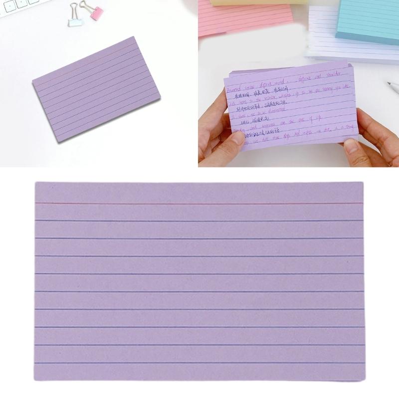 50 Pieces Colored Note Paper 3x5Inch Ruled Study Card Note Card Vocabulary Card Lined Notecards Small Pocket Notepads