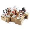 Kreatives neues Cartoon-Süßer Hund Elektronisches Roboter-Sparschwein aus Kunststoff Automatische Münzaufbewahrungsbox Kindergeschenk Schreibtischdekoration