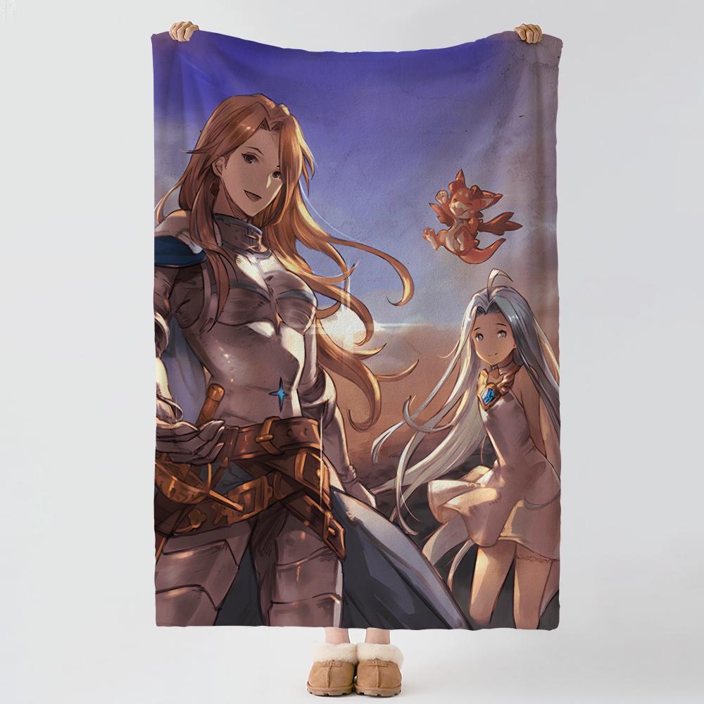 Game G-Granblue Fantasy-y Throw Thick Comfort Flannel Quilt, Multi-scene Use Indoor Outdoor Daily Nap