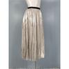 Export Single Za Home 2025 Spring New Arrival Crumpled Pleated Feel Elastic Waist Bright Silver Shiny Big Hem Skirt